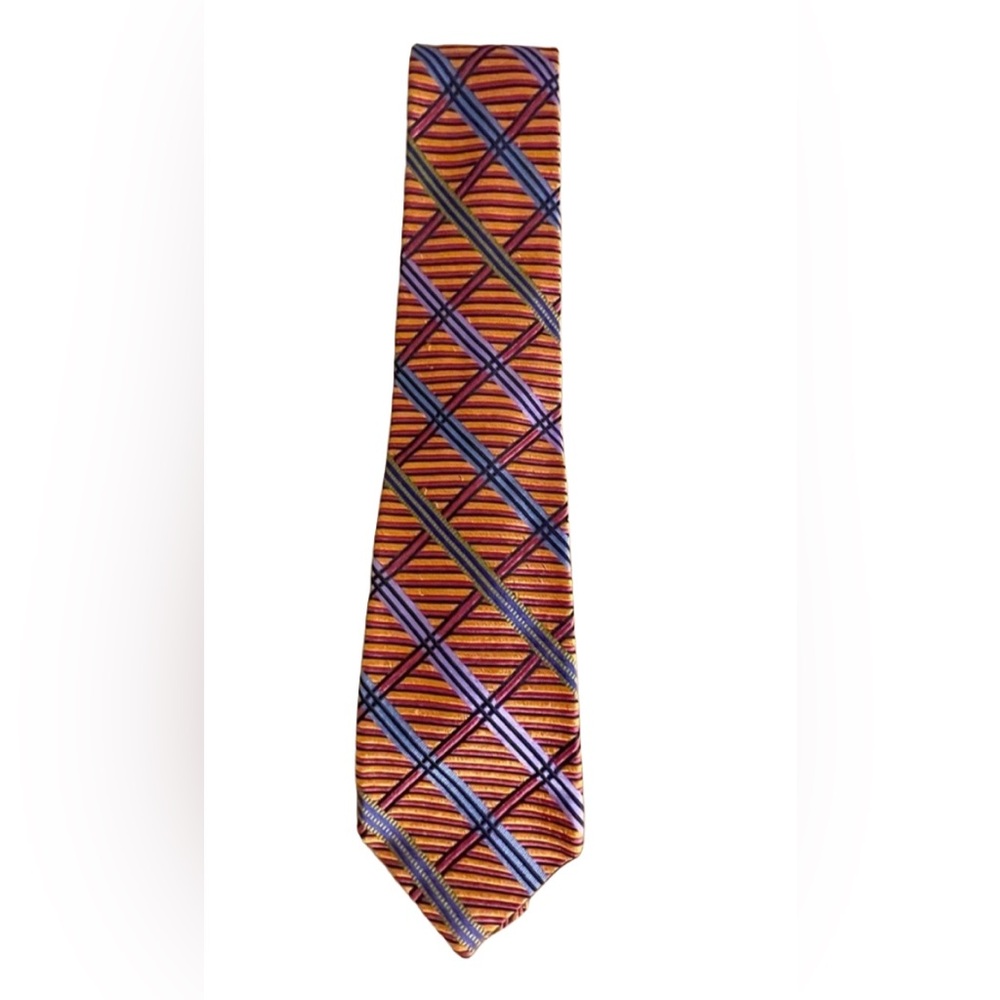 Robert Talbott multicoloured patterned silk tie hand sewn MRSP $295 Made in USA - Picture 3 of 3